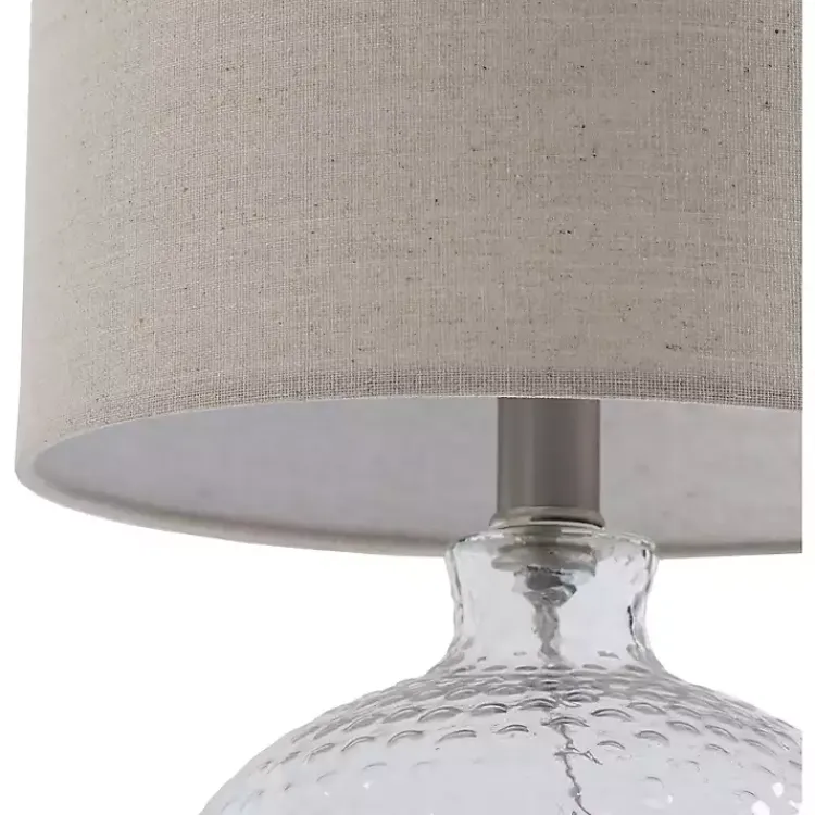 Kirklands Home Clear Glass Hobnail Table Lamp Gray