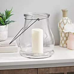 Lanterns>Kirklands Home Glass Lantern, 10.5 in. Clear