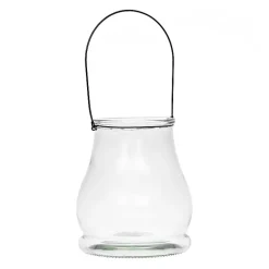 Lanterns>Kirklands Home Glass Lantern, 10.5 in. Clear