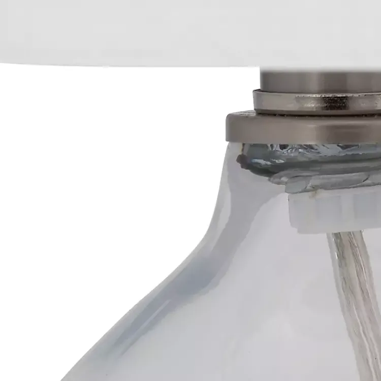 Kirklands Home Clear Glass Tapered Table Lamps, Set of 2 White Discount