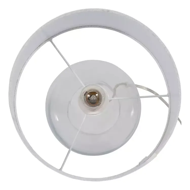 Kirklands Home Clear Glass Tapered Table Lamps, Set of 2 White Discount