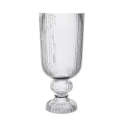 Vases>Kirklands Home Glass Vase with Pedestal Base Clear
