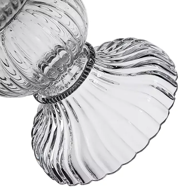 Vases>Kirklands Home Glass Vase with Pedestal Base Clear