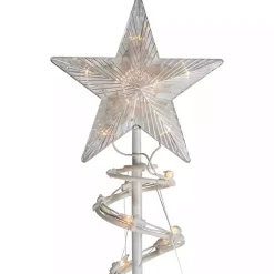 Outdoor Christmas Decorations>Kirklands Home Clear Pre-Lit Spiral Christmas Trees, Set of 3 White