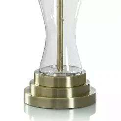 Kirklands Home Clear Seeded Glass and Brass Table Lamp Outlet