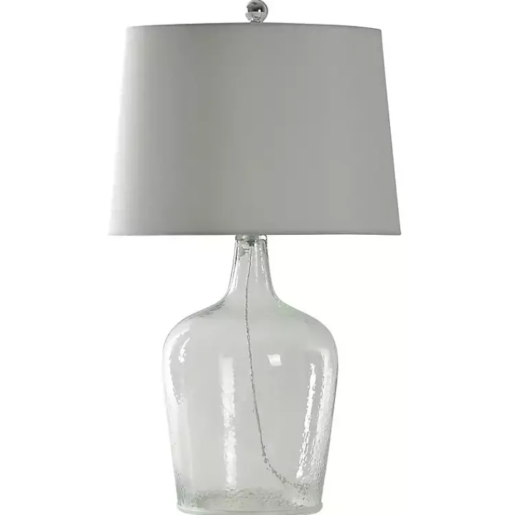Kirklands Home Clear Seeded Glass Table Lamp White Outlet