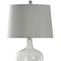 Kirklands Home Clear Seeded Glass Table Lamp White Outlet