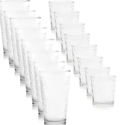 Kirklands Home Square Embosses Glass 16-pc. Drinkware Set Clear Sale