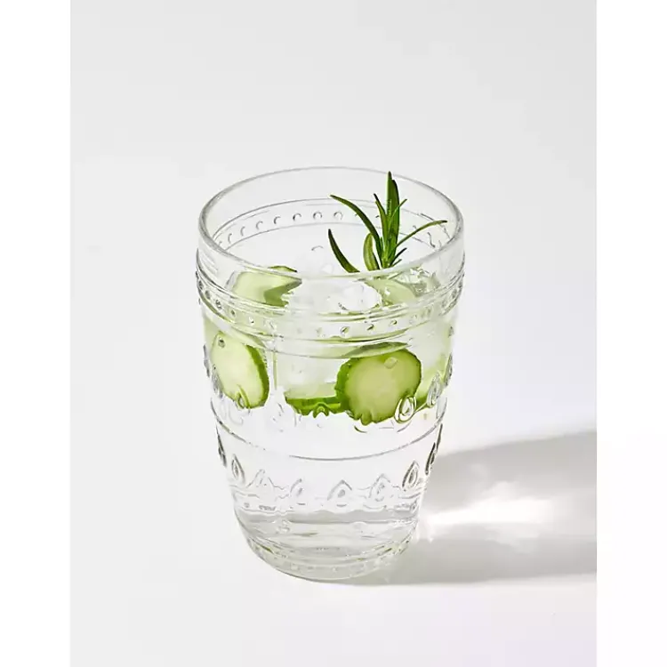 Kirklands Home Textured Highball Glasses, Set of 4 Clear Clearance