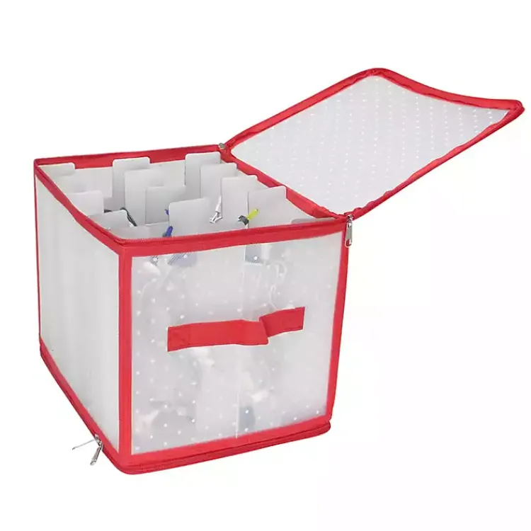 Seasonal Storage>Kirklands Home Clear Zip Christmas String Lights Storage Box