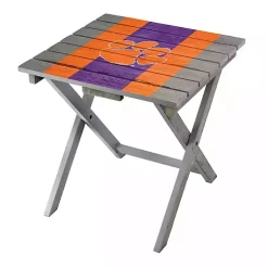Kirklands Home Clemson University Folding Outdoor Table Brown Discount