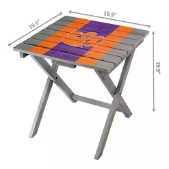 Kirklands Home Clemson University Folding Outdoor Table Brown Discount
