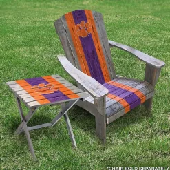 Kirklands Home Clemson University Folding Outdoor Table Brown Discount