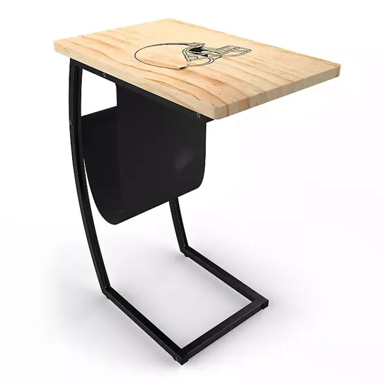 Kirklands Home Cleveland Browns Wood C-Table Tan Discount