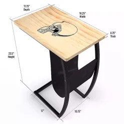 Kirklands Home Cleveland Browns Wood C-Table Tan Discount
