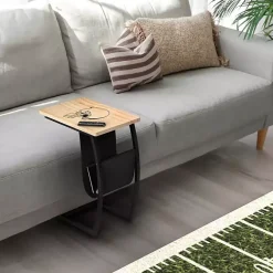 Kirklands Home Cleveland Browns Wood C-Table Tan Discount