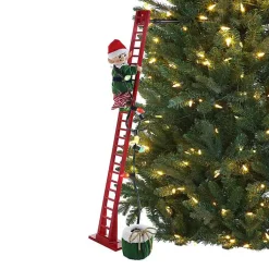 Christmas Tree Decorations>Kirklands Home Climbing Elf Christmas Carols Pre-Lit Decoration