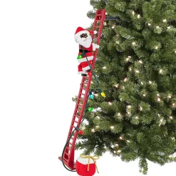 Christmas Decorations>Kirklands Home Climbing Musical Plush Santa Multi