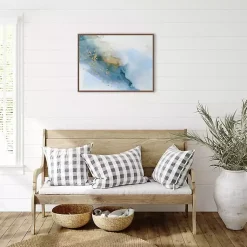 Kirklands Home Cloud Land Framed Canvas Art Print Blue Outlet