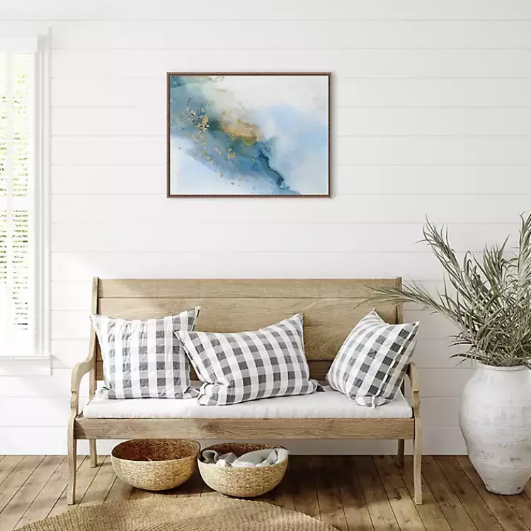 Kirklands Home Cloud Land Framed Canvas Art Print Blue Outlet