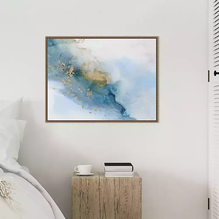 Kirklands Home Cloud Land Framed Canvas Art Print Blue Outlet