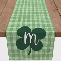 Kirklands Home Clover Personalized Monogram Table Runner, 90 in. Green New