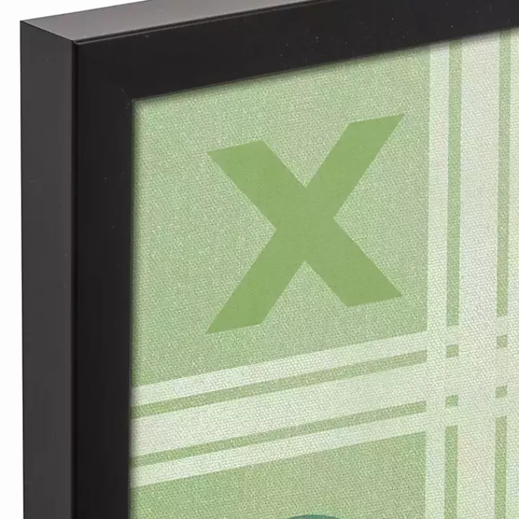 St Patricks Day Decorations>Kirklands Home Clover Tic Tac Toe Framed Canvas Art Print