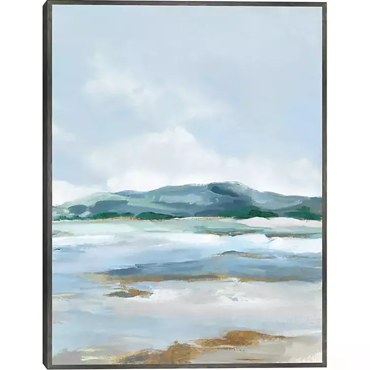 Kirklands Home Coastal Mountains I Framed Canvas Art Print Blue Discount