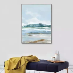 Kirklands Home Coastal Mountains I Framed Canvas Art Print Blue Discount