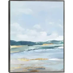 Kirklands Home Coastal Mountains II Framed Canvas Art Print Blue Discount