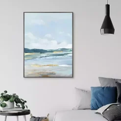 Kirklands Home Coastal Mountains II Framed Canvas Art Print Blue Discount
