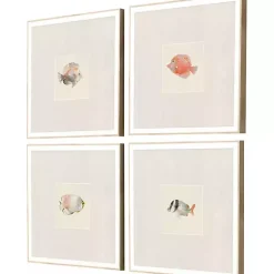 Kirklands Home Coastal Medley Framed Art Prints, Set of 4 Gray Clearance