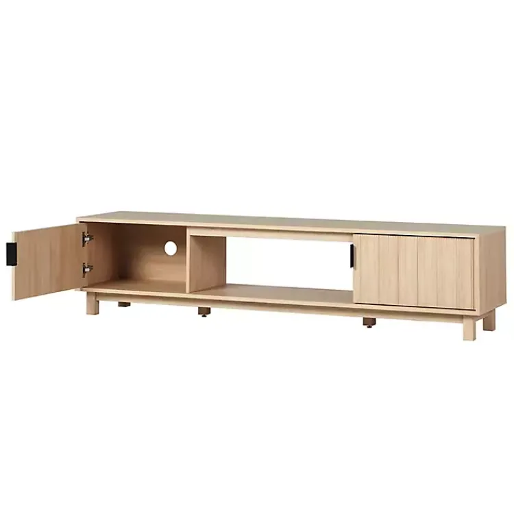 Kirklands Home Coastal Oak Fluted 2-Door TV Sd Tan Discount
