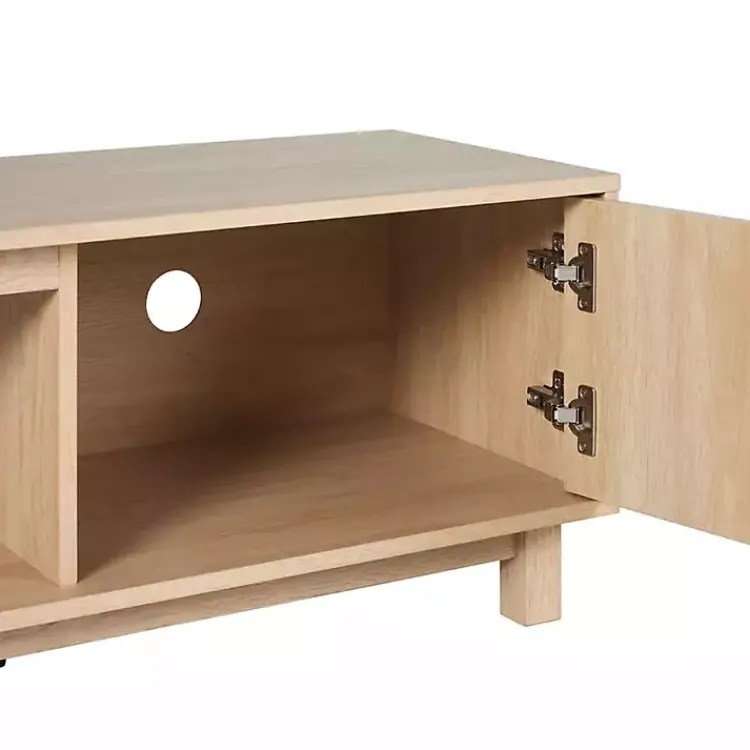 Kirklands Home Coastal Oak Fluted 2-Door TV Sd Tan Discount