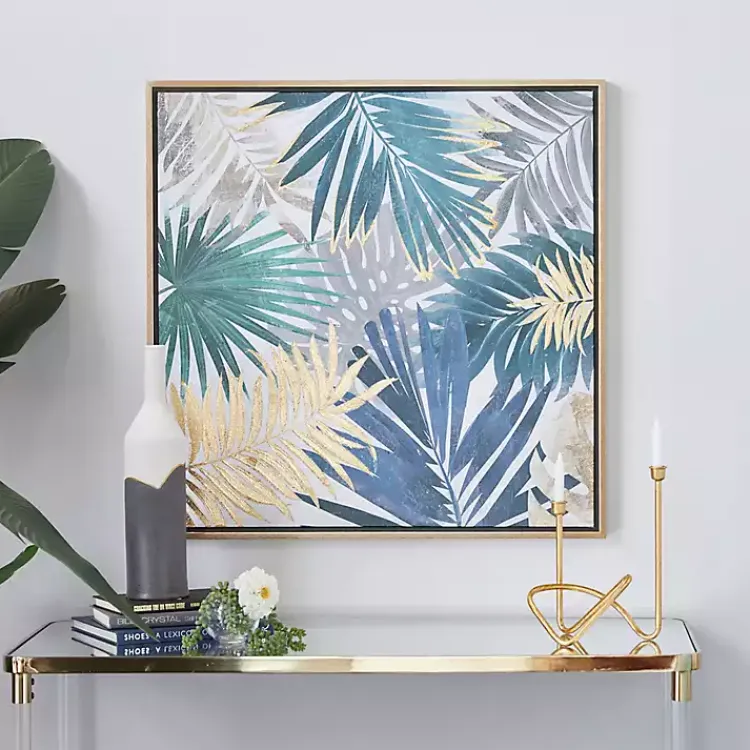 Kirklands Home Coastal Palms Framed Canvas Art Print Outlet