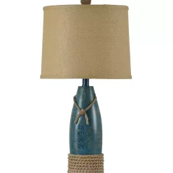 Kirklands Home Coastal Sea Blue Table Lamp Tan Hot