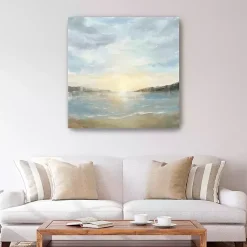 Kirklands Home Coastal Sunset Canvas Art Print, 40x40 in. Blue Hot