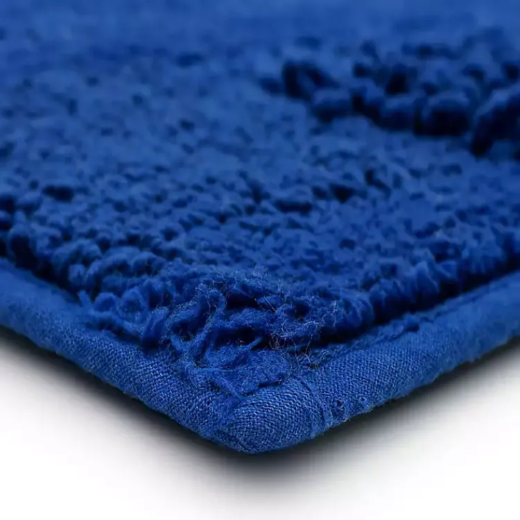 Kirklands Home Cobalt Asymmetrical Cotton Bath Mat Blue Sale