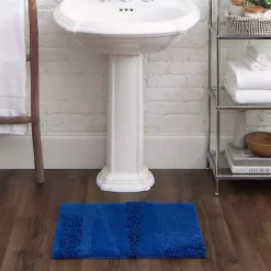 Kirklands Home Cobalt Asymmetrical Cotton Bath Mat Blue Sale