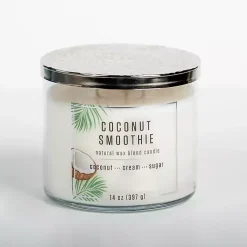 Candles>Kirklands Home Coconut Smoothie Triple Wick Jar Candle White