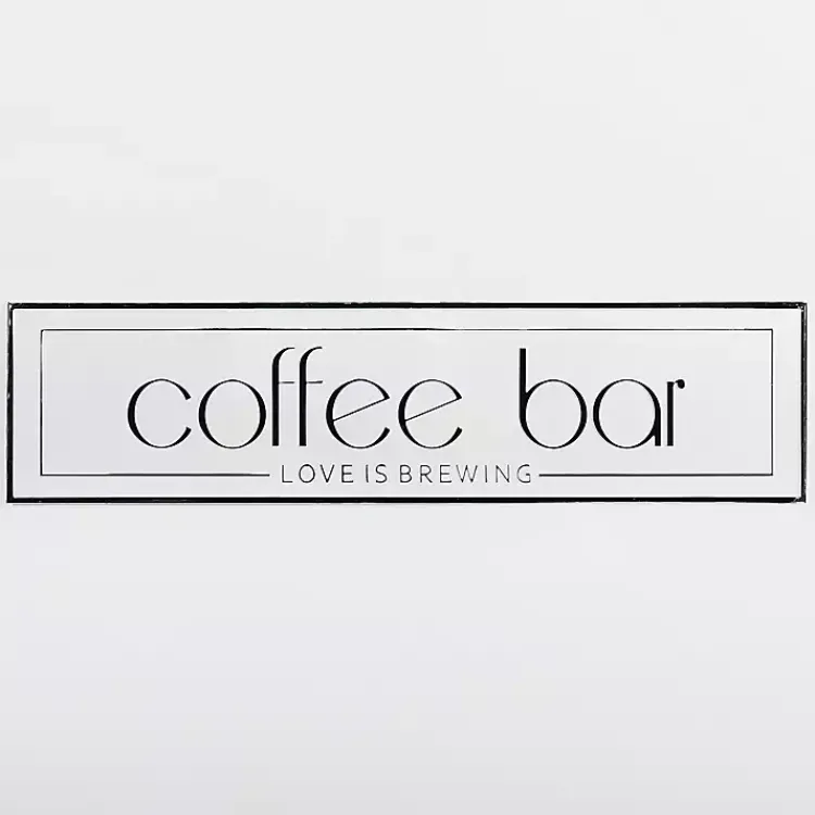 Kirklands Home Coffee Bar Love is Brewing Wall Plaque Outlet