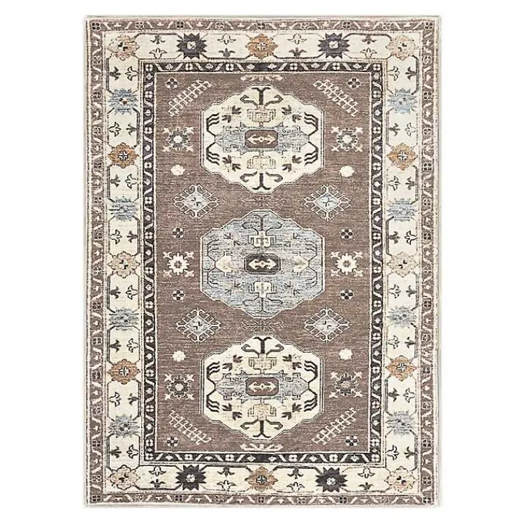 Kirklands Home Coffee Shary Washable Area Rug, 5x7 Discount