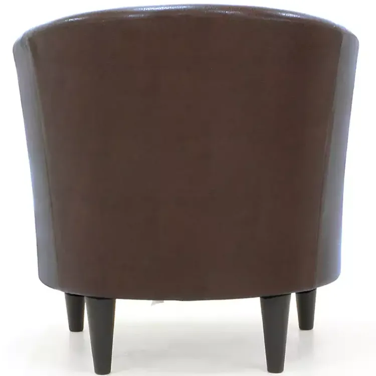 Kirklands Home Cognac Faux Leather Winslow Accent Chair Brown Discount