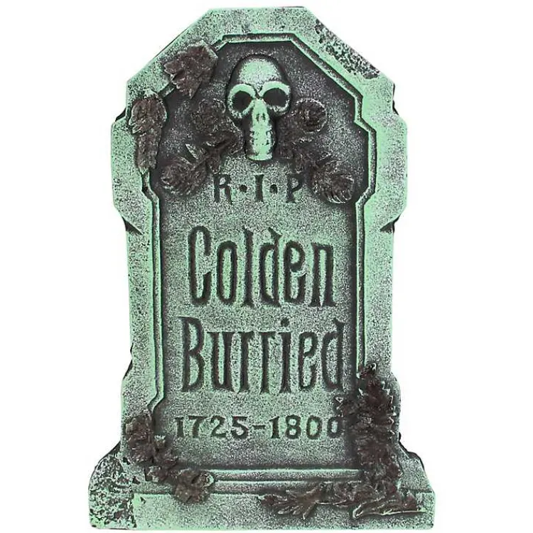Halloween>Kirklands Home Colden Burried Tombstone Outdoor Halloween Décor