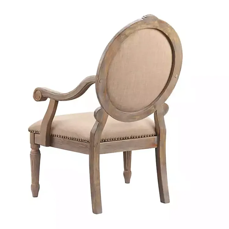Kirklands Home Coley Beige Linen Armchair Tan Best