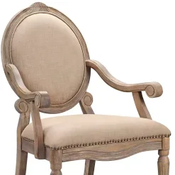 Kirklands Home Coley Beige Linen Armchair Tan Best