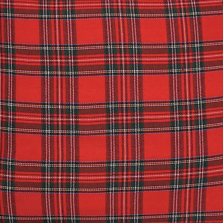 Christmas Pillows>Kirklands Home Collie Plaid Christmas Pillow Red