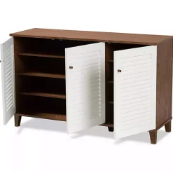 Kirklands Home Collier Two-Tone 3-Door Shoe Storage Cabinet New