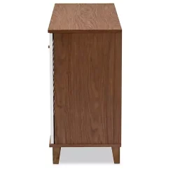 Kirklands Home Collier Two-Tone 3-Door Shoe Storage Cabinet New