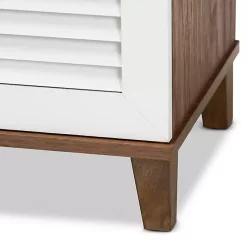 Kirklands Home Collier Two-Tone 3-Door Shoe Storage Cabinet New